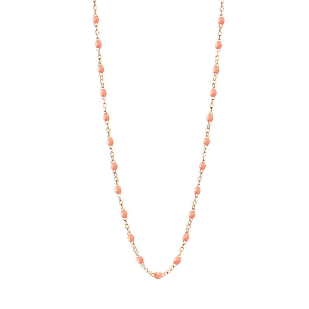 Collier Classique Gigi, 42 cm, Or Rose, Saumon