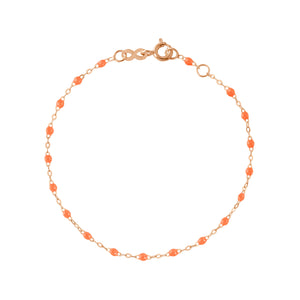 Bracelet Classique Gigi, 17 cm, Or Rose, Orange