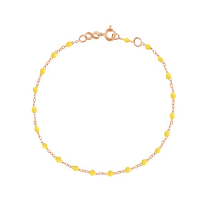 Bracelet Classique Gigi, 17 cm, Or Rose, Citron